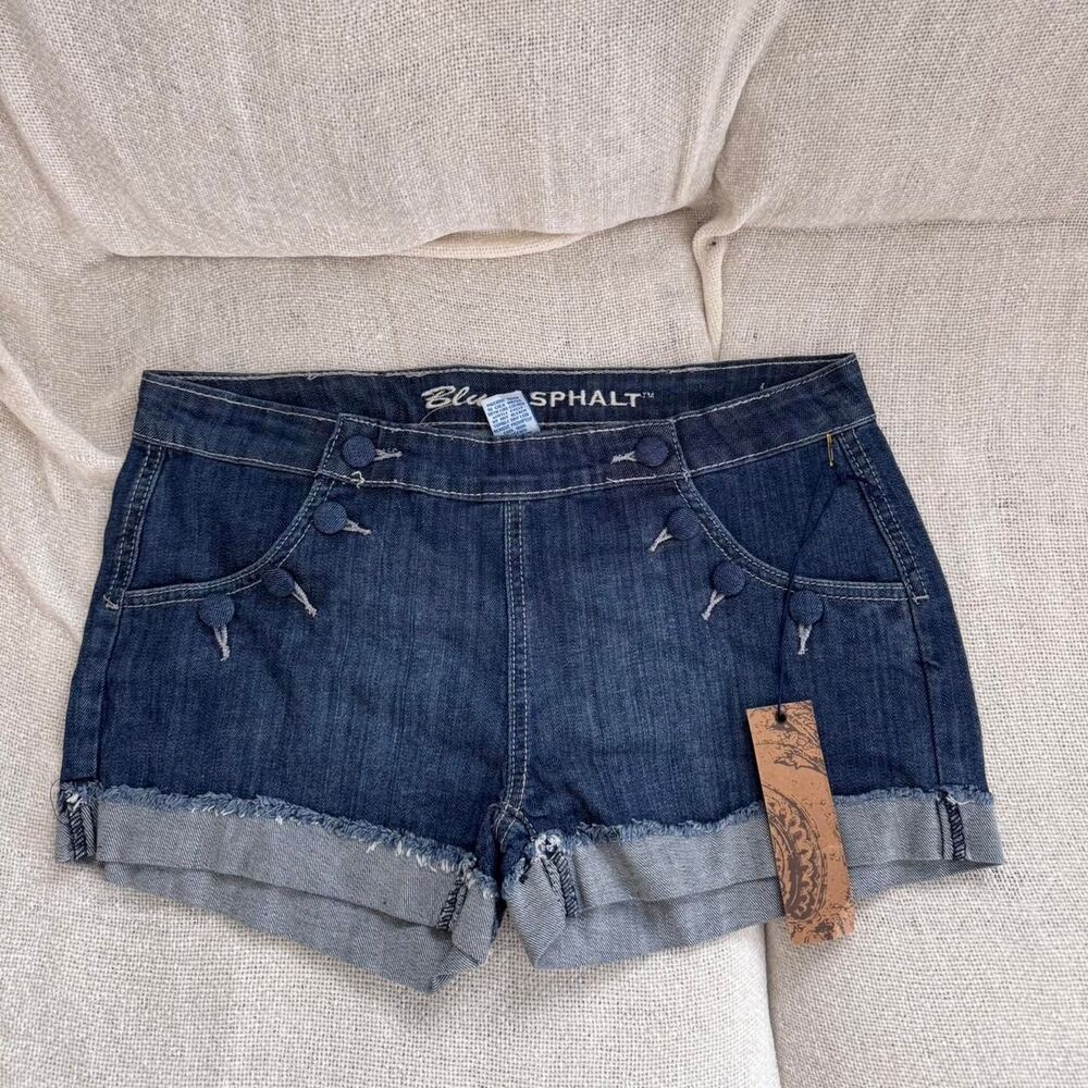 Y2K Low Rise Mini Micro Shorts with buttons deadstock
